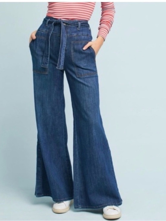 Pilcro and the Letterpress Denim - Pilcro and the Letterpress wide leg high waited jeans size 30